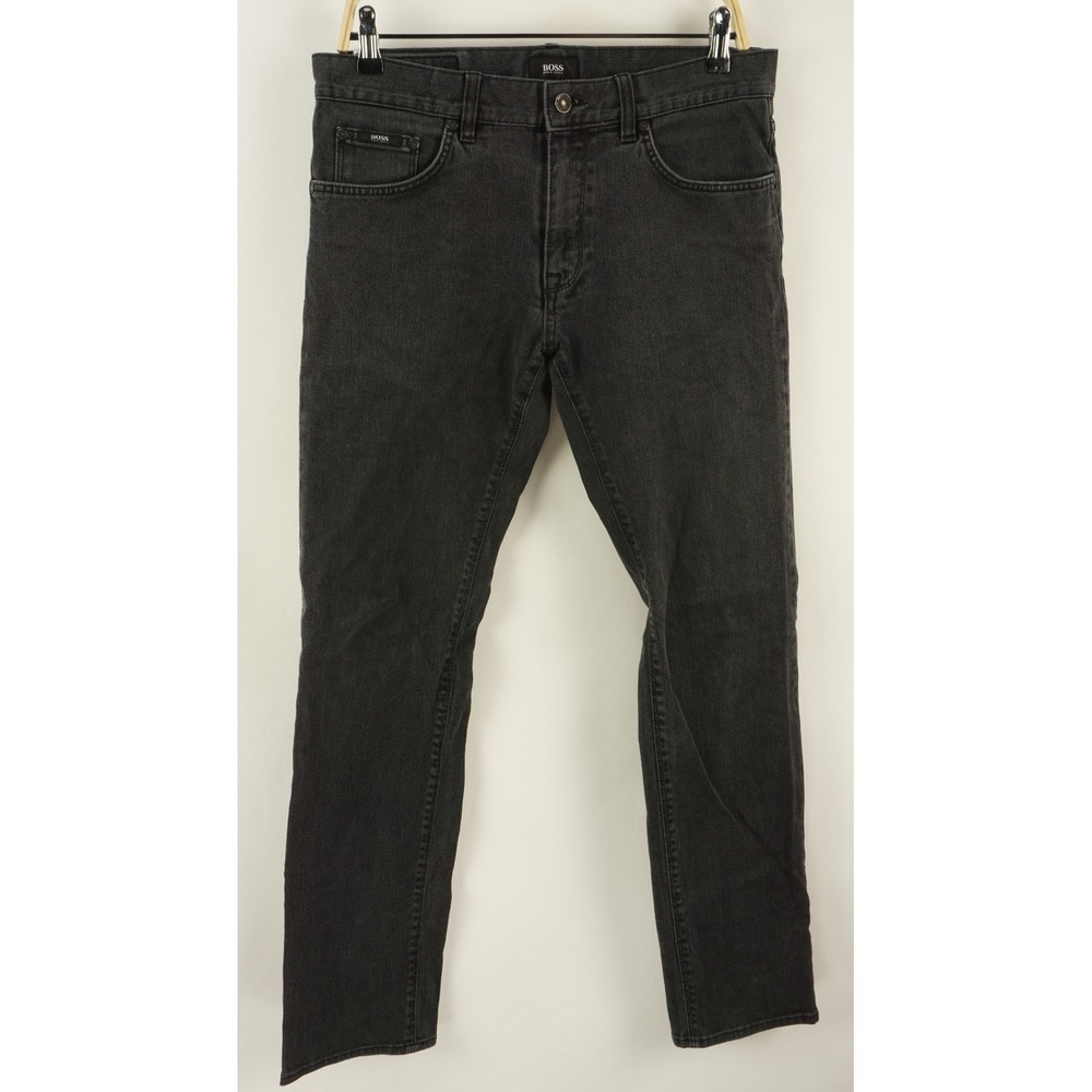 Hugo Boss Maine Special Finish Jeans Mens 32 x 32 Gray Stretch 5 Pocket Mid Rise